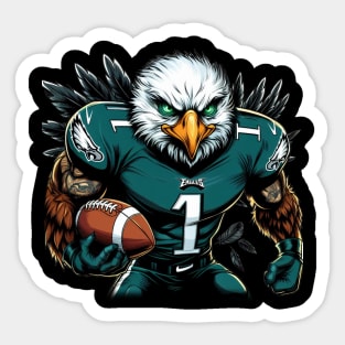 Philadelphia Eagles Bird Gang football Number 1 Sticker